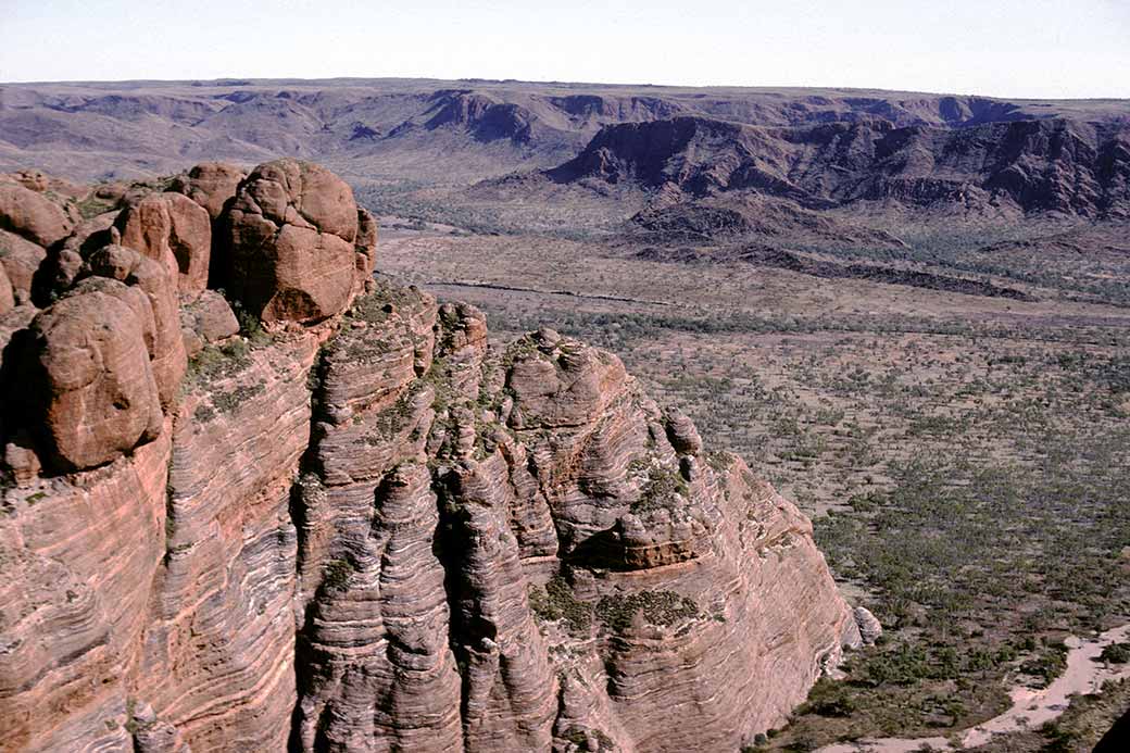 Steep sandstone cliffs