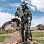 Bronze stockman statue