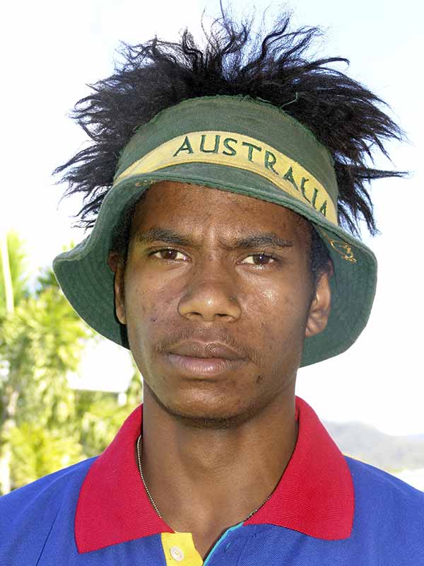 Boy with topless hat