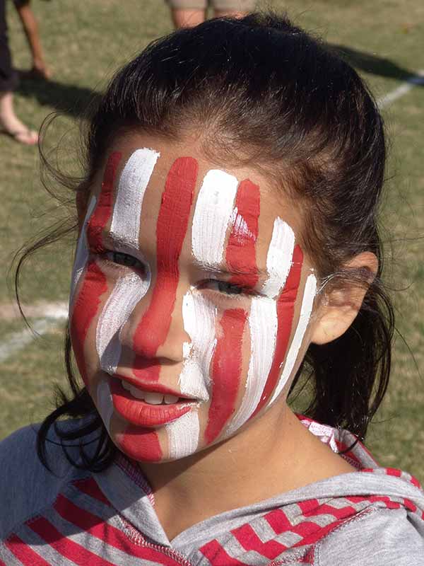 Girl with painted face