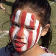 Girl with painted face