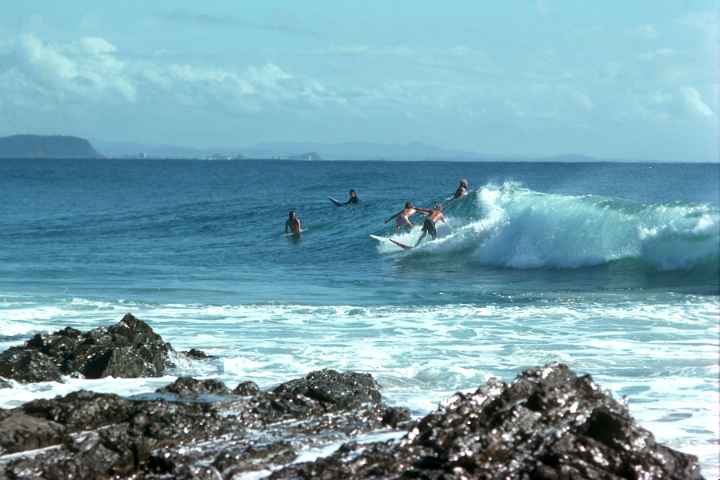 Surfing at Coolangatta