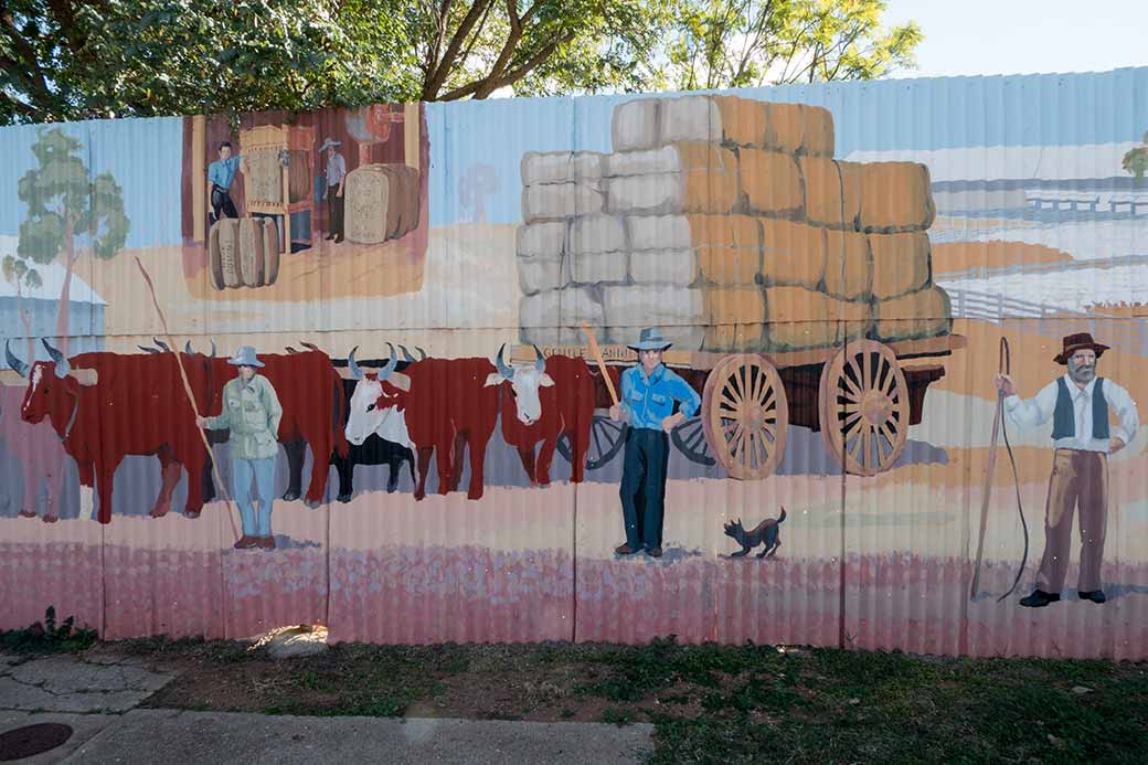 Bullock team mural, Augathella