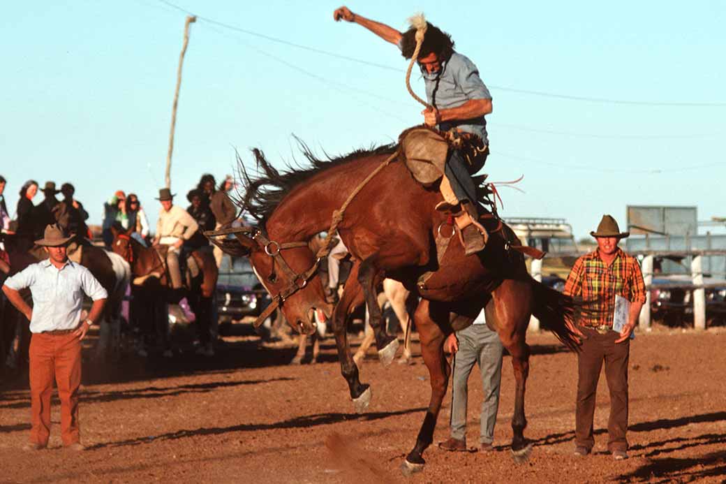 Riding a bucking horse