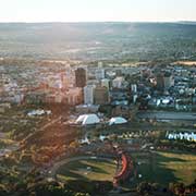 Flying over Adelaide