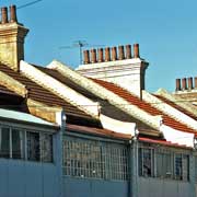 Terrace house roofs