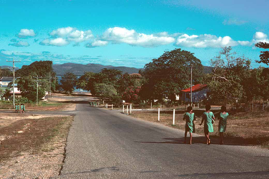 Returning from school