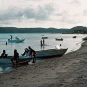 Dinghies on the beach