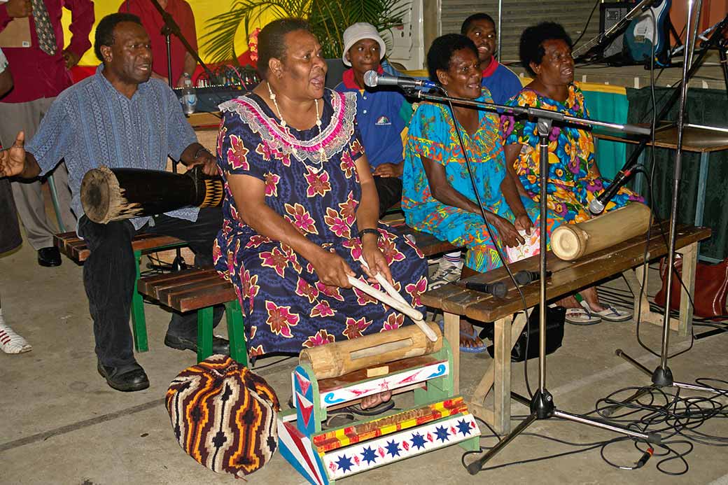 Drumming and singing