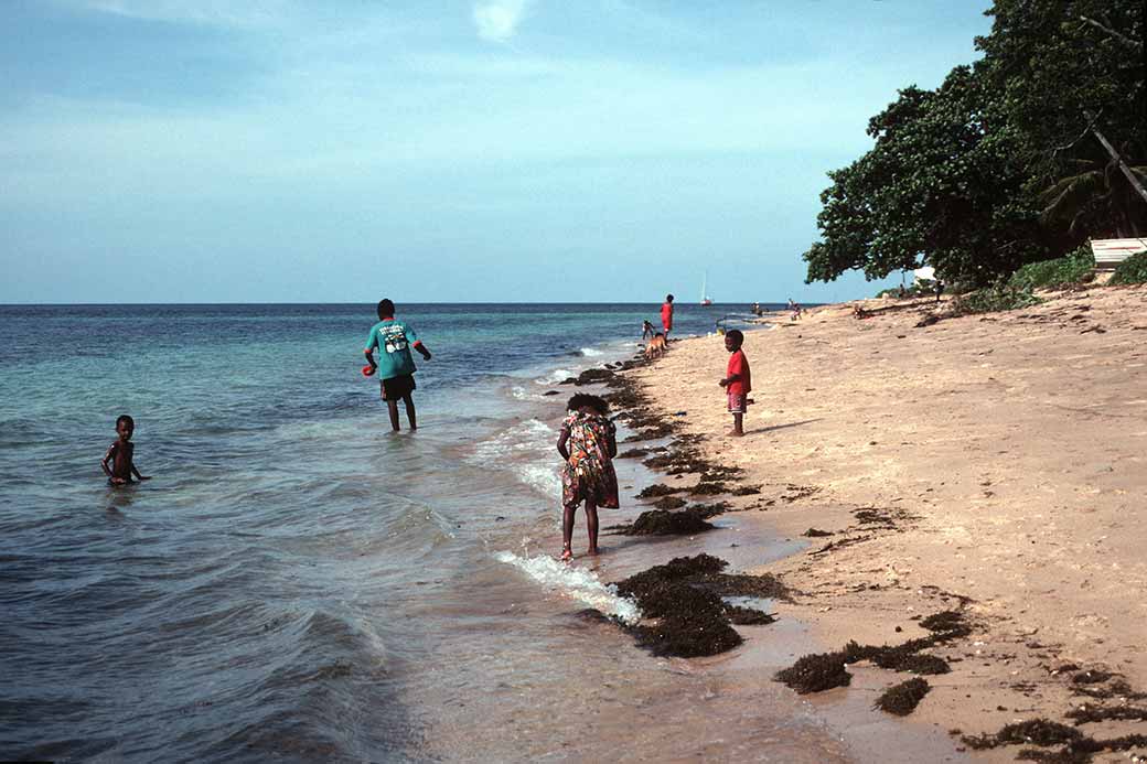 Fishing on the beach