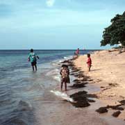 Fishing on the beach