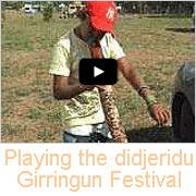 Playing the didjeridu