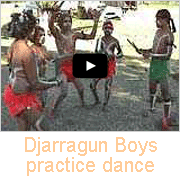 Djarragun Boys practice dance