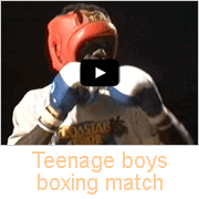 Teenage Boys boxing match