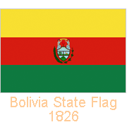 Bolivia State Flag, 1826