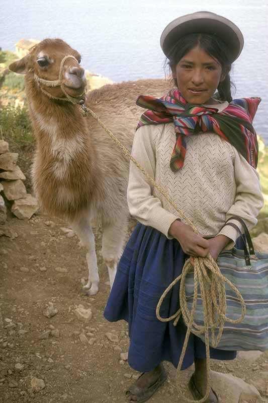 Girl with her llama