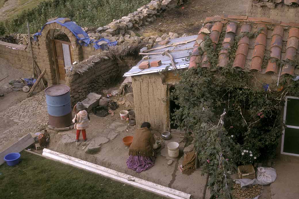 Village courtyard, Yumani