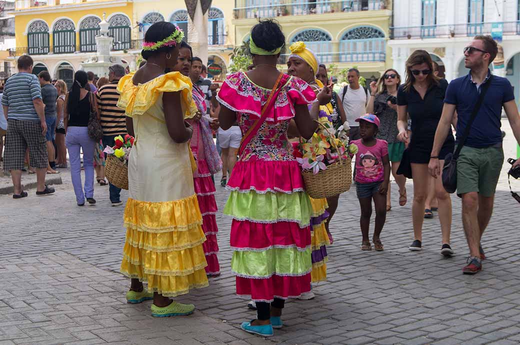 Women in traditional dress, Havana