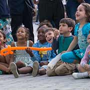 Children at puppet show