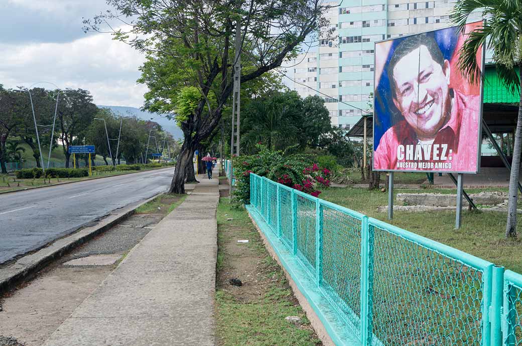 Poster of Hugo Chávez, Santiago de Cuba