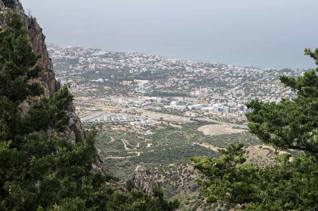 View to Kyrenia from near St Hilarion