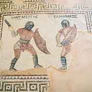 Mosaic of two gladiators, Kourion