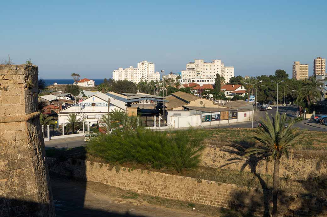 View to the beach hotels of Famagusta