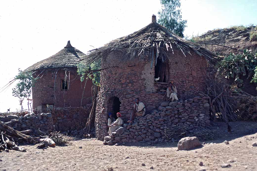 Round thatched houses