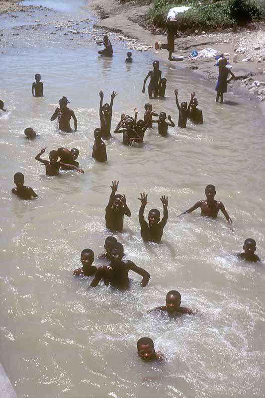 Children swimming