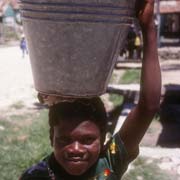 Girl fetching water