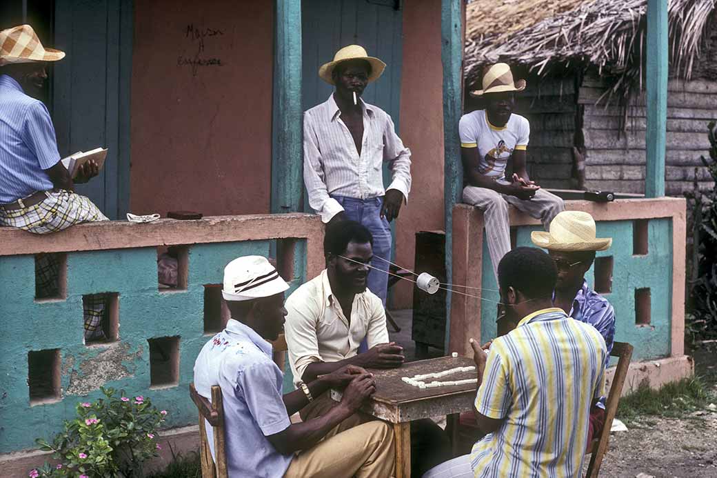 Playing dominoes