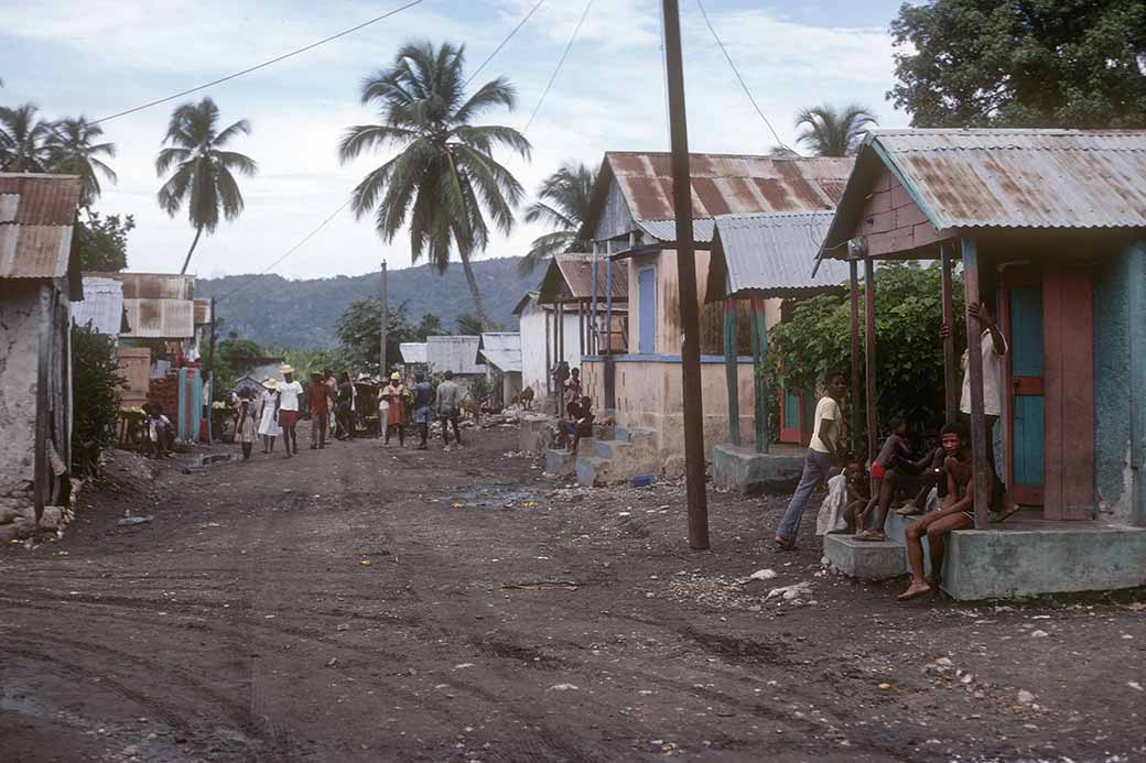 Unpaved back street