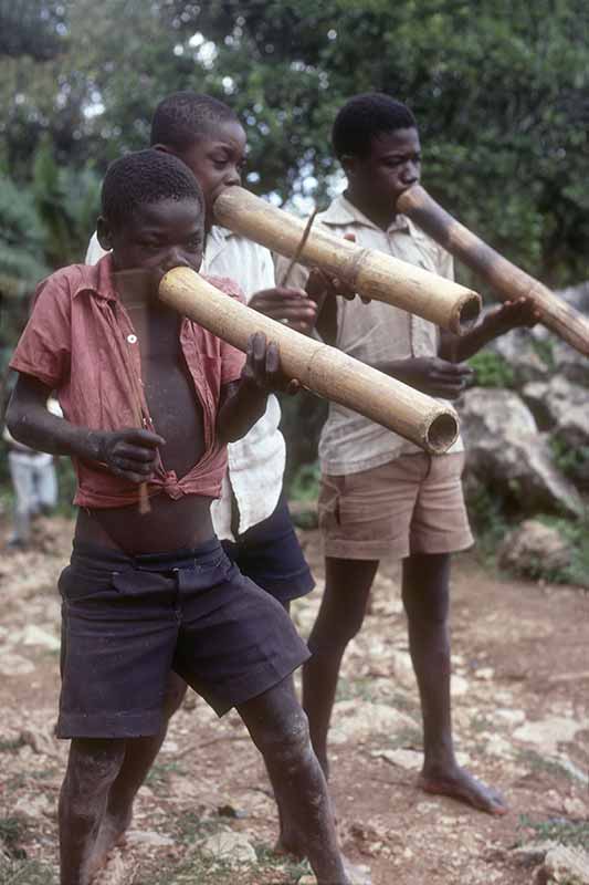 Boys with flutes