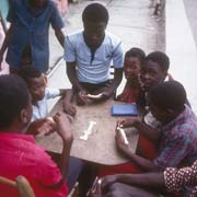Playing dominoes