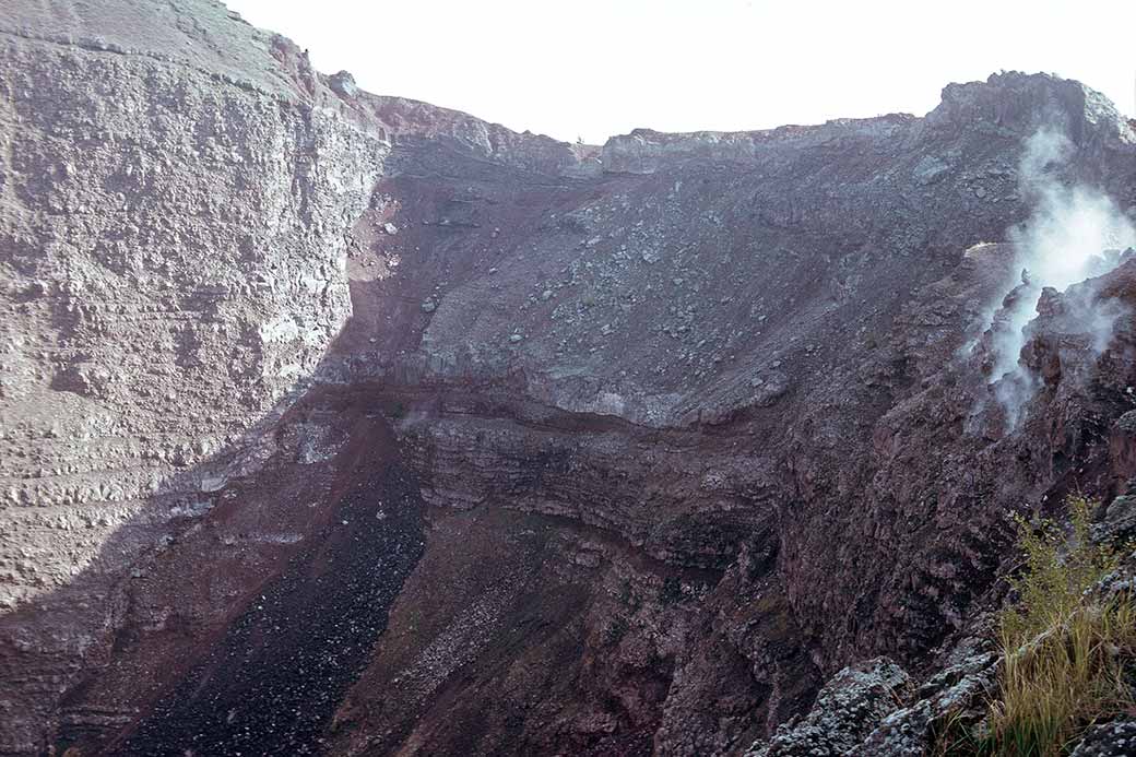 Into the crater