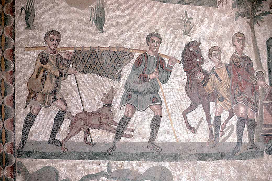 Pig hunt mosaic