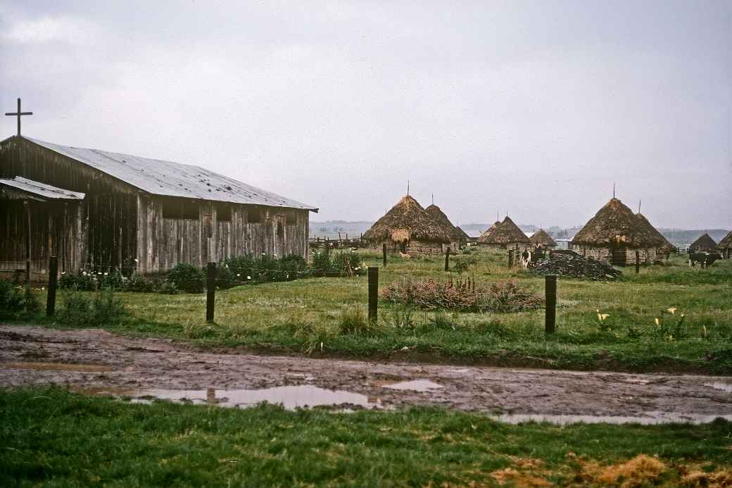 Church and huts, North Kinangop