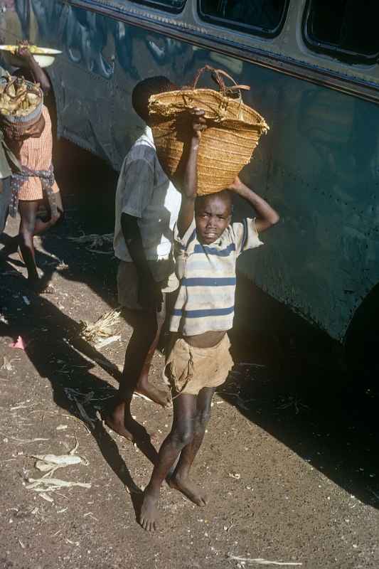 Boy selling food