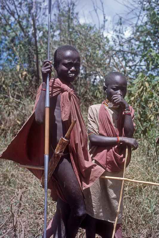 Young Maasai herdboys