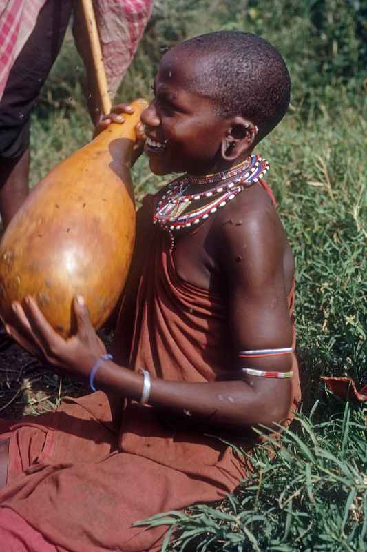 Shaking milk in calabash