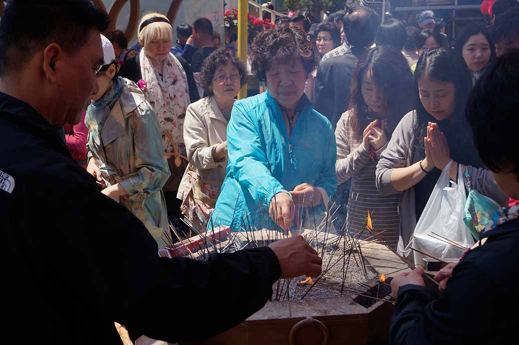 Burning incense