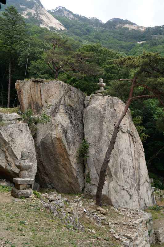 Rock-carved Buddha