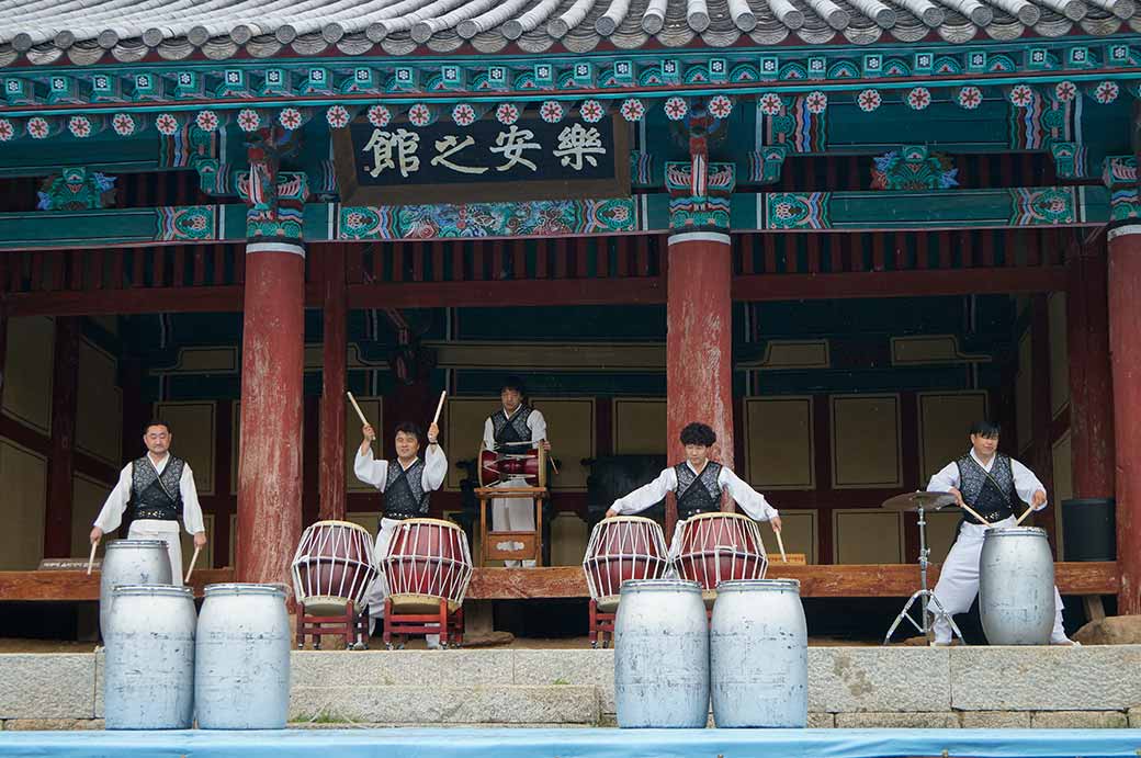 Vigorous Korean drumming