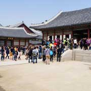 Tourists at Sajeongjeon