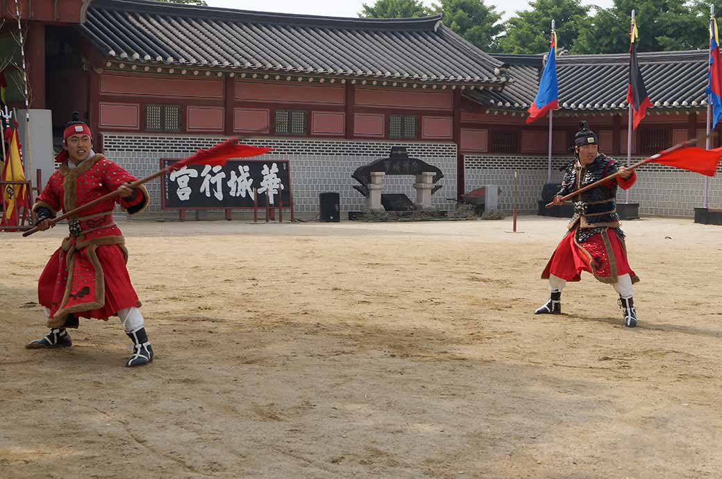 Long spears display