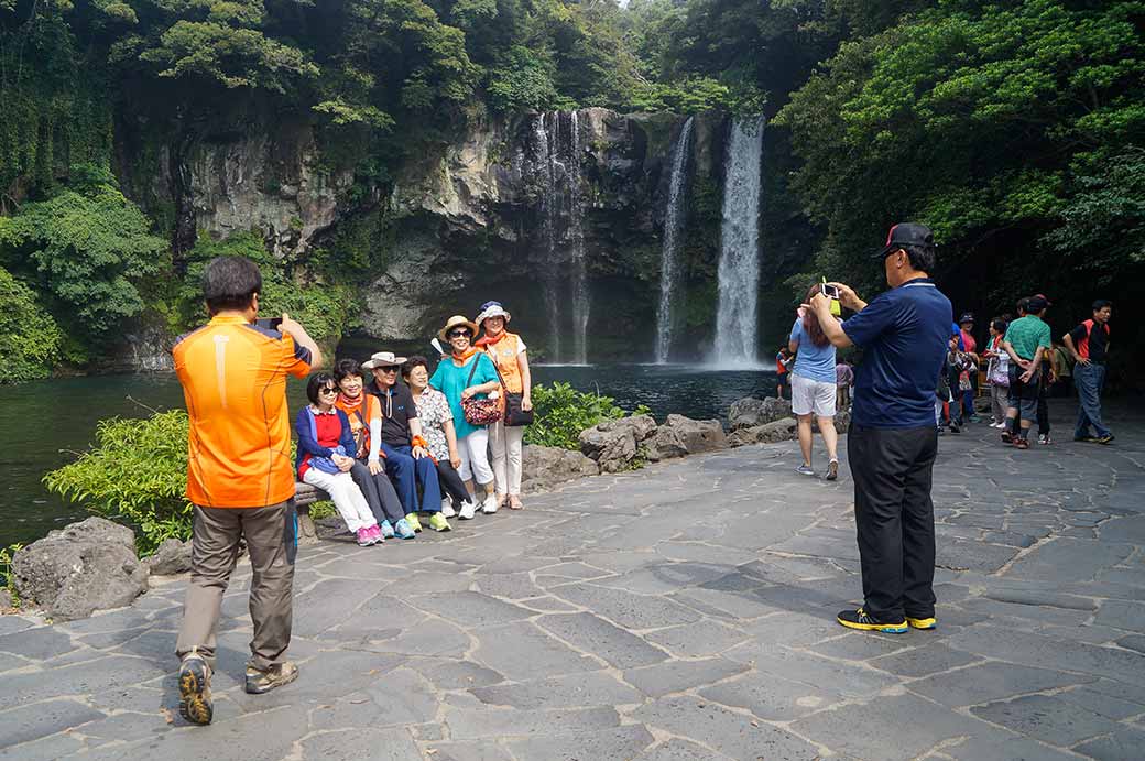 Tourists taking photos