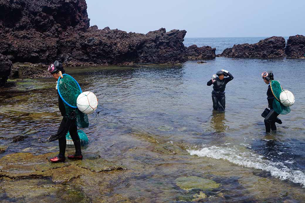 Haenyeo coming ashore