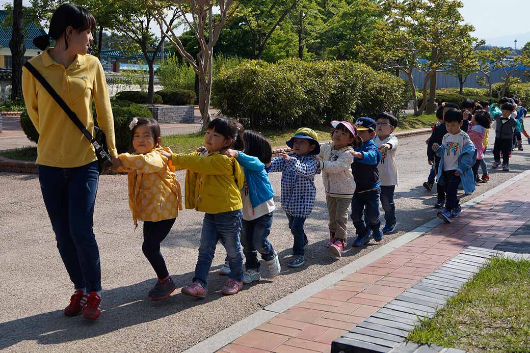 School class walking