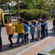 School class walking