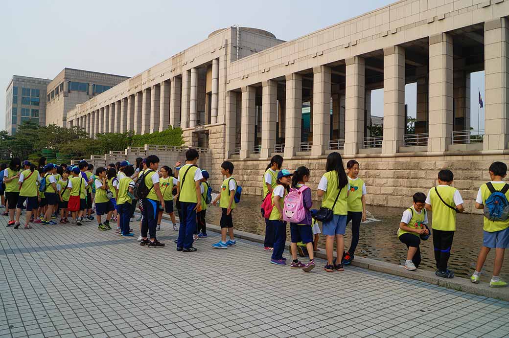 School children visiting